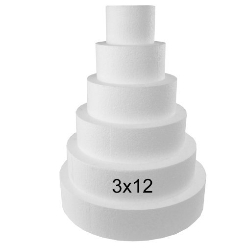 Round 3" Cake Dummies - Set of 4 (3" High by 4" 6" 8" 10") N4