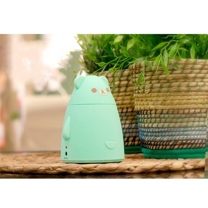 XDOBO Portable Mini Oil Diffuser Cool Mist Bear Air Purifier USB Humidifier Home Car (Panda)