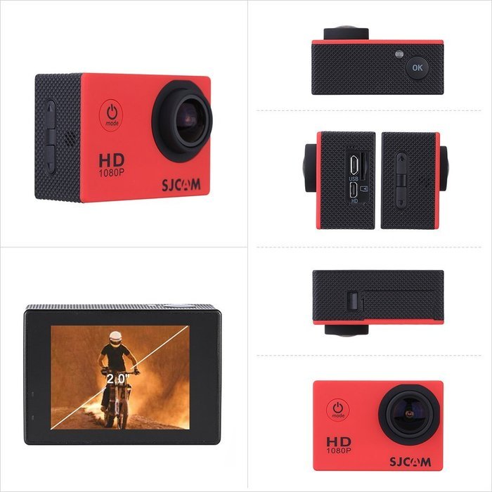 SJCAM SJ4000 2.0" LCD Screen 1080P 30fps Full HD 12MP Waterproof 30M NTK96650 Action Sports Helmet Camera DV 170... N22