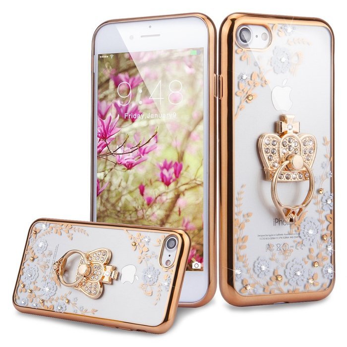 iPhone 7 Case, PHEZEN iPhone 7 Clear Soft TPU Protective Case Back Cover with Beautiful Cherry Blossom Flower... N3