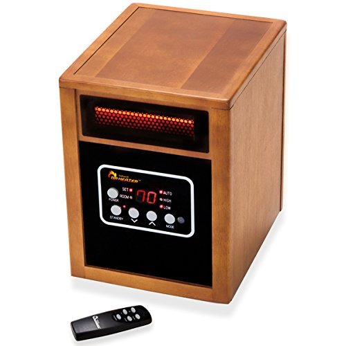 Red Engineered Dual System Portable Electric Fuel Type Quartz Infrared Heater N2