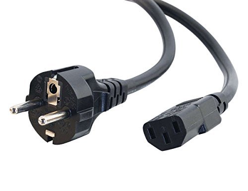 C2G / Cables To Go 03138 14 AWG European Power Cord, Black (2.5 Meters/8.20 Feet)