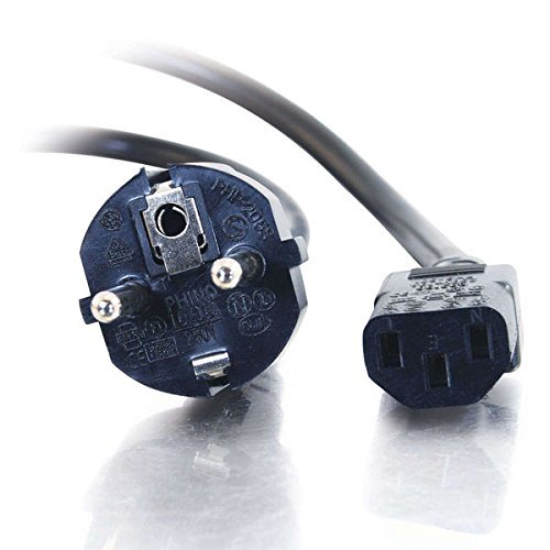 C2G / Cables To Go 03138 14 AWG European Power Cord, Black (2.5 Meters/8.20 Feet) N2