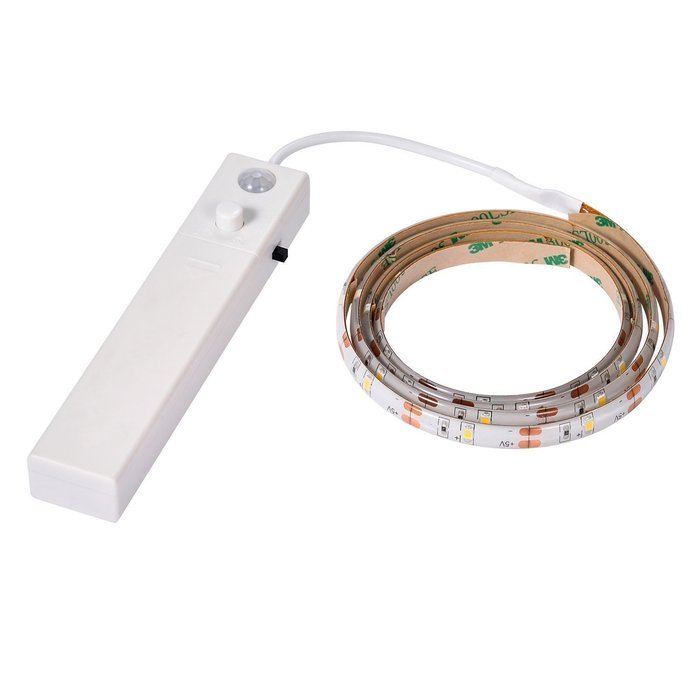 Spritech(TM) LED Motion Sensor Light Strip,30 LEDs Battery Powered Stick-on Anywhere Portable Motion Sensitive...