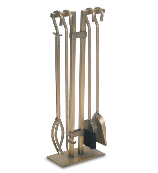 Sinclair 4-Pc. Brushed Brass Fireplace Tool Set