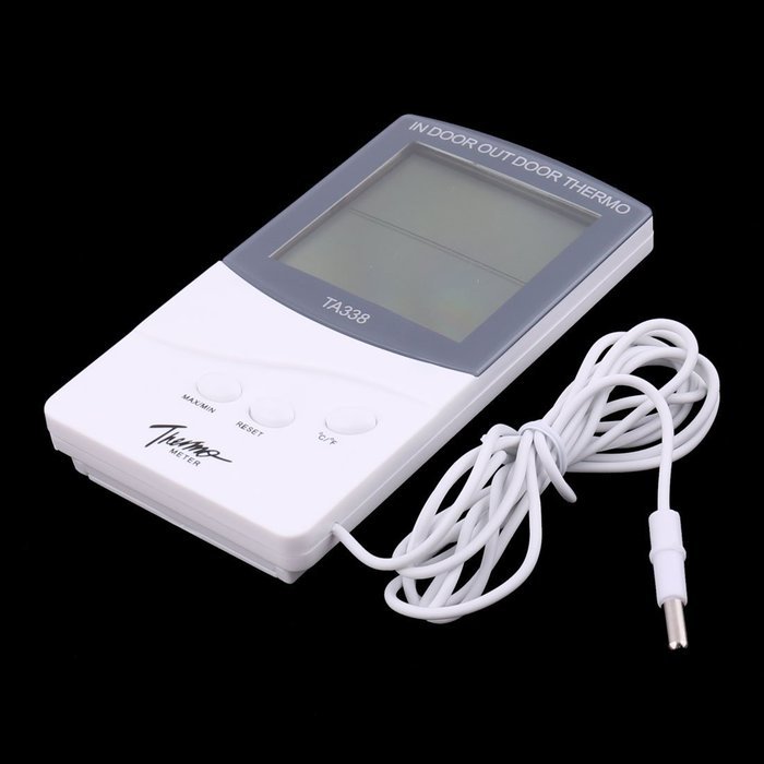 uxcell Plastic Indoor Outdoor LCD Digital Thermometer Hygrometer 1.5m Line