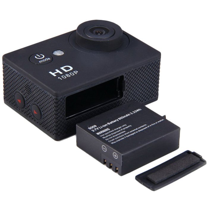 E.life HD 1080P 2" LCD 30m Waterproof Sports Action Camera Camcorder Diving Bicycle Car DVR Sports DV Black