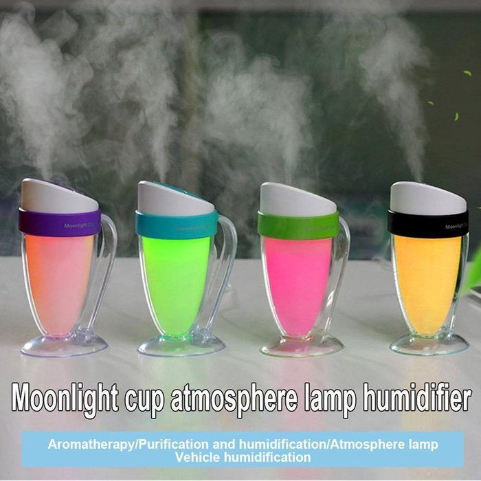 Putars Cool Mist Personal Humidifier-Portable Mini Travel Tabletop Humidifier-USB Rechargeable Ultrasonic with... N2