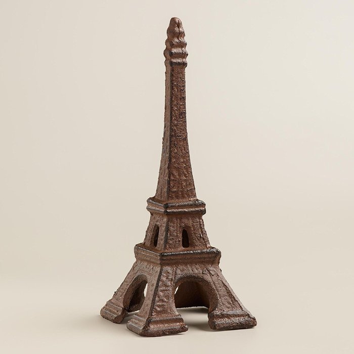 Eiffel Tower Cast Iron Doorstop 3"Sq. x 8.25"H
