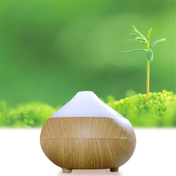 120ml Essential Oil Diffuser Ultrasonic Cool Mist Aroma Humidifier Aromatherapy Diffuser Wood Grain Whisper Quiet... N3