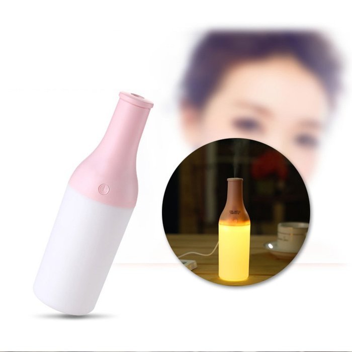 Junadel Cool Mist Humidifier- 180ml USB Cool Cocktail Bottle Portable Essential Oil Aroma Diffuser Ultrasonic... N2