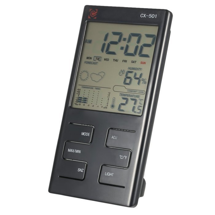 KKmoon &deg;C/&deg;F Multifunctional Indoor LCD Digital Temperature Humidity Meter Clock Thermometer Hygrometer Temperature... N2