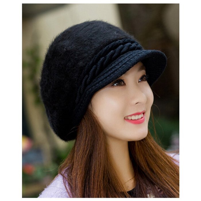 KAKA(TM) Women Girl Korean Stylish Peaked Cap Plush Winter Warm Hat N3