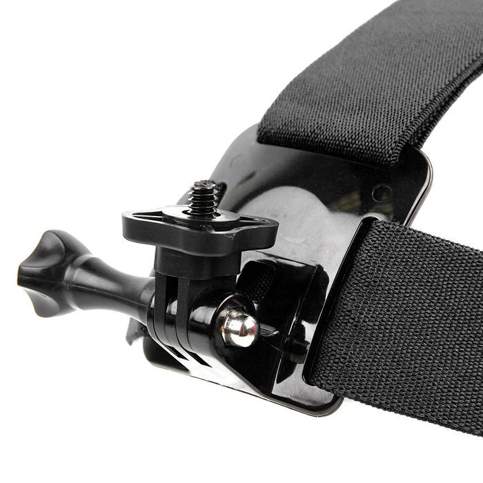 Black, Fully Adjustable Head Strap Mount With Screw Adaptor Compatible with the Vivitar DVR785HD-BLU | DVR995WHD-GRP-IT... N4