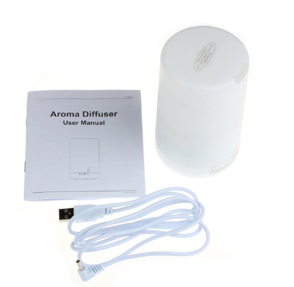 Gillberry LED USB Essential Oil Ultrasonic Air Humidifier Aroma therapy Diffuser (white)