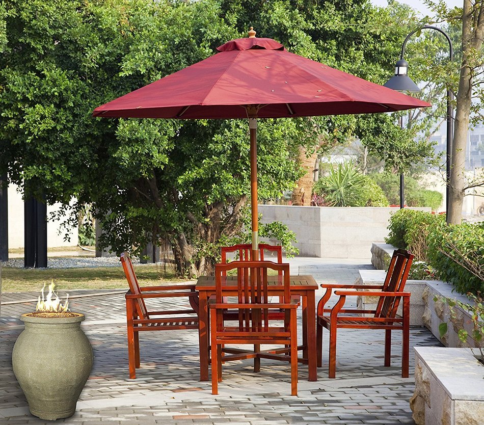 HomComfort HCGV1 Outdoor Gas Vase with Firestones, 43000 BTU N2