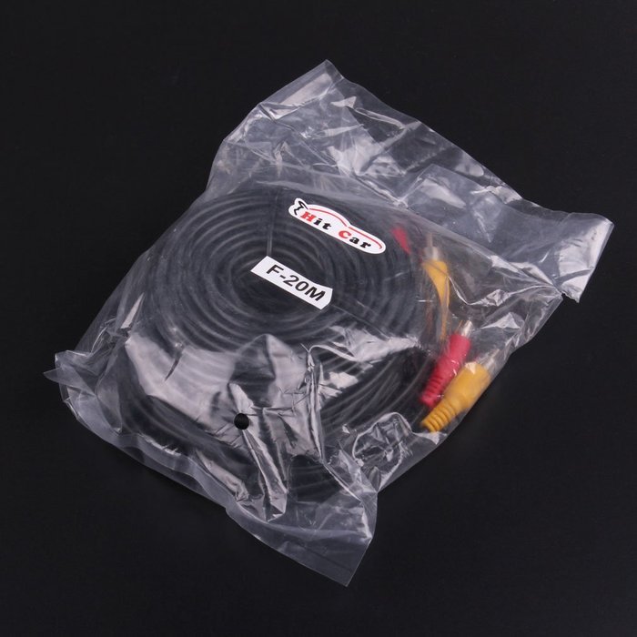 HitCar RCA DC Power Audio Video AV Extension Cable for CCTV Security, Car Tuck Bus Trailer Reverse Parking Camera... N6