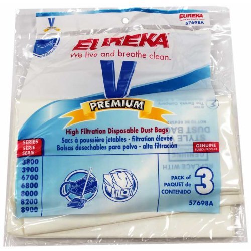 1 X Package of 3 Genuine Eureka Style V Bags