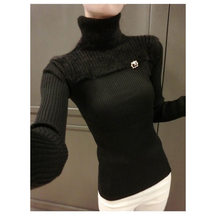 Spritech(TM) Fashion Women Slim Turtleneck Knit Long Sleeve Pullover Sweater Gray
