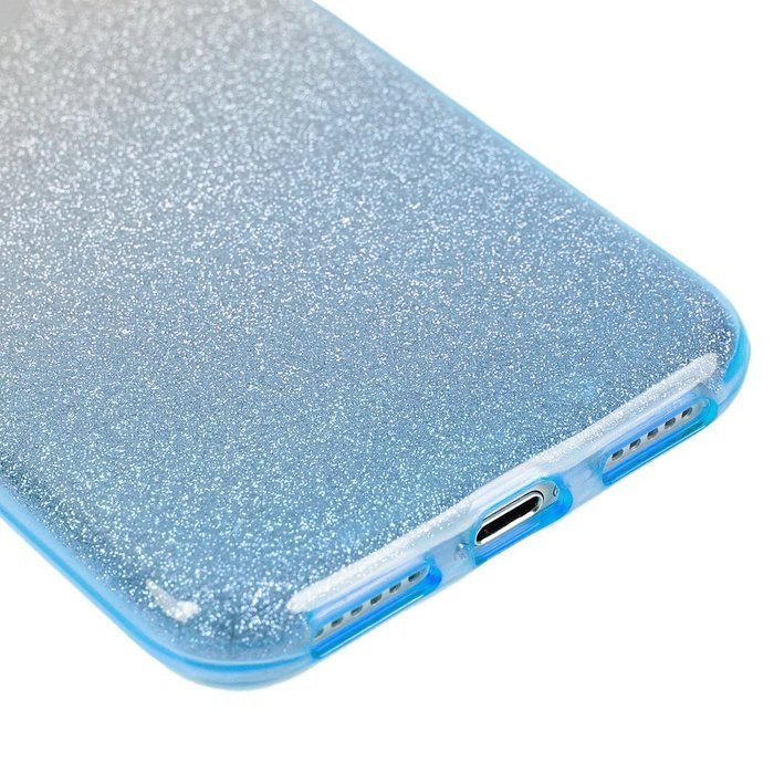 iPhone 7 Case (4.7 inch) - 3 in 1 High Protection Shockproof Soft TPU Rubber Outer Case + Shiny Sparkling PVC... N42