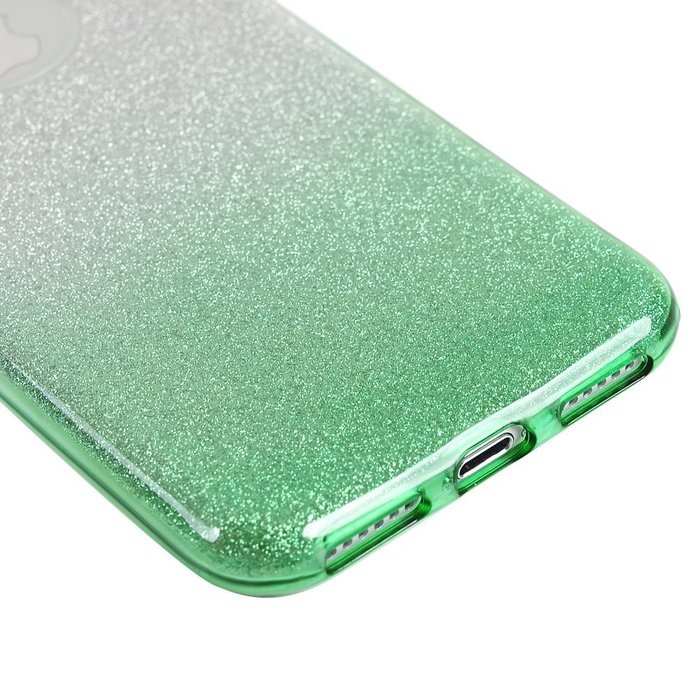 iPhone 7 Case (4.7 inch) - 3 in 1 High Protection Shockproof Soft TPU Rubber Outer Case + Shiny Sparkling PVC... N45