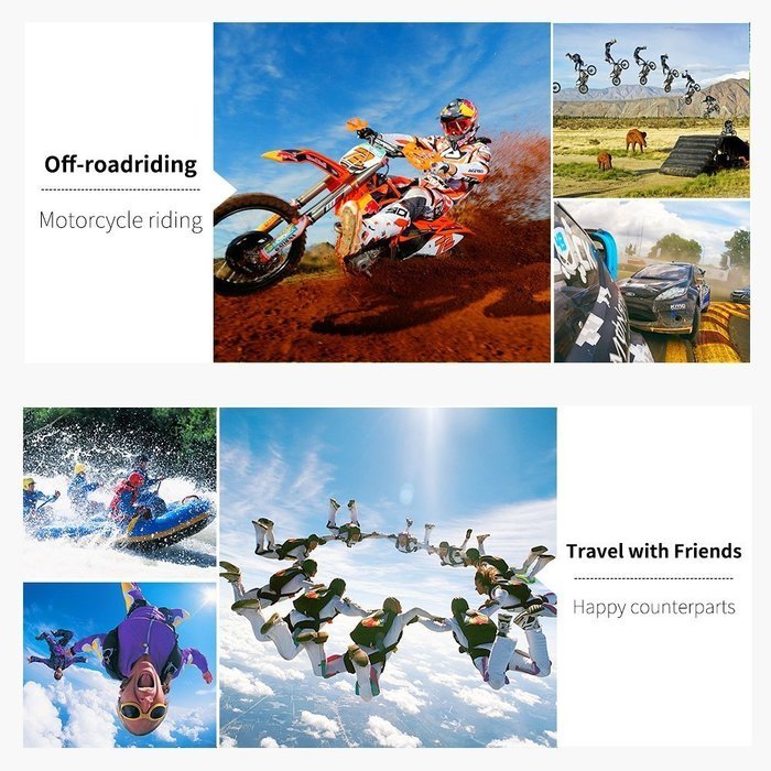 OFKP&reg; W8 1080P WIFI Sports Action Video Camera,1.5 Inch LTPS ,12MP HD, waterproof Camera for Biking Riding Racing... N10
