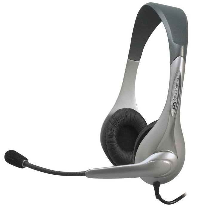 Cyber Acoustics Mono Headset and Boom Mic with PC Y-Adapter (AC-104)