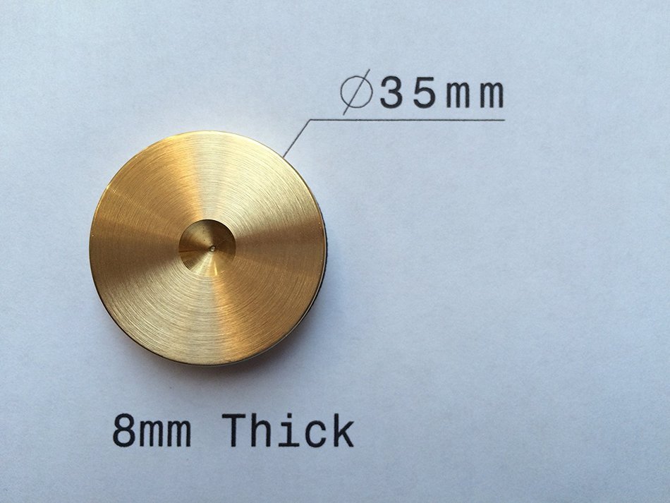 Solid Spikes Set of eight Large brass HiFi Speaker Spike Shoes N4