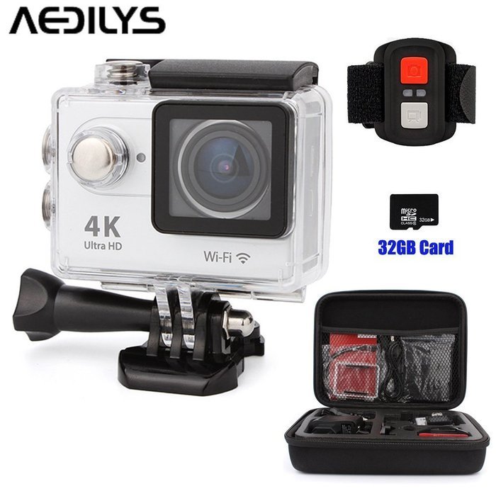 Sport Camera ,AEDILYS 4K HD Action Camera ,Wrist 2.4G Wireless RF Remote Control , WiFi 2inch 170&deg; Sports Video... N4