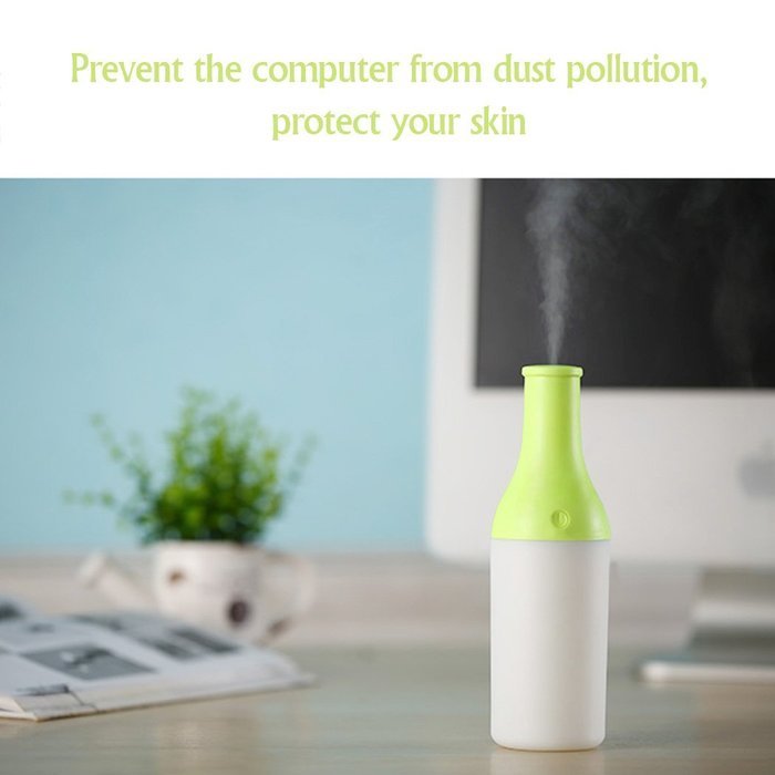 Junadel Cool Mist Humidifier- 180ml USB Cool Cocktail Bottle Portable Essential Oil Aroma Diffuser Ultrasonic... N5
