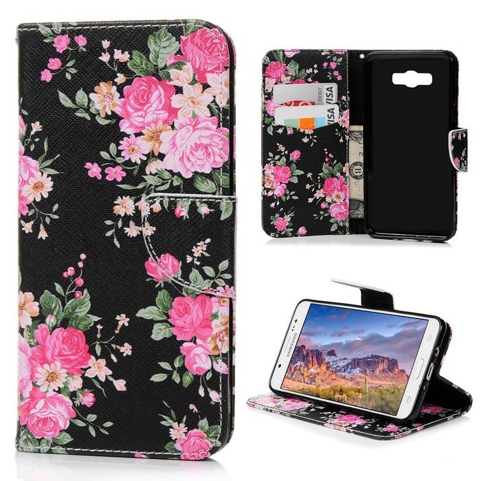 Galaxy J7 Case,Samsung Galaxy J7 Case (2016 Version) - Wallet Flip Stand Case PU Leather Case with Shockproof... N4