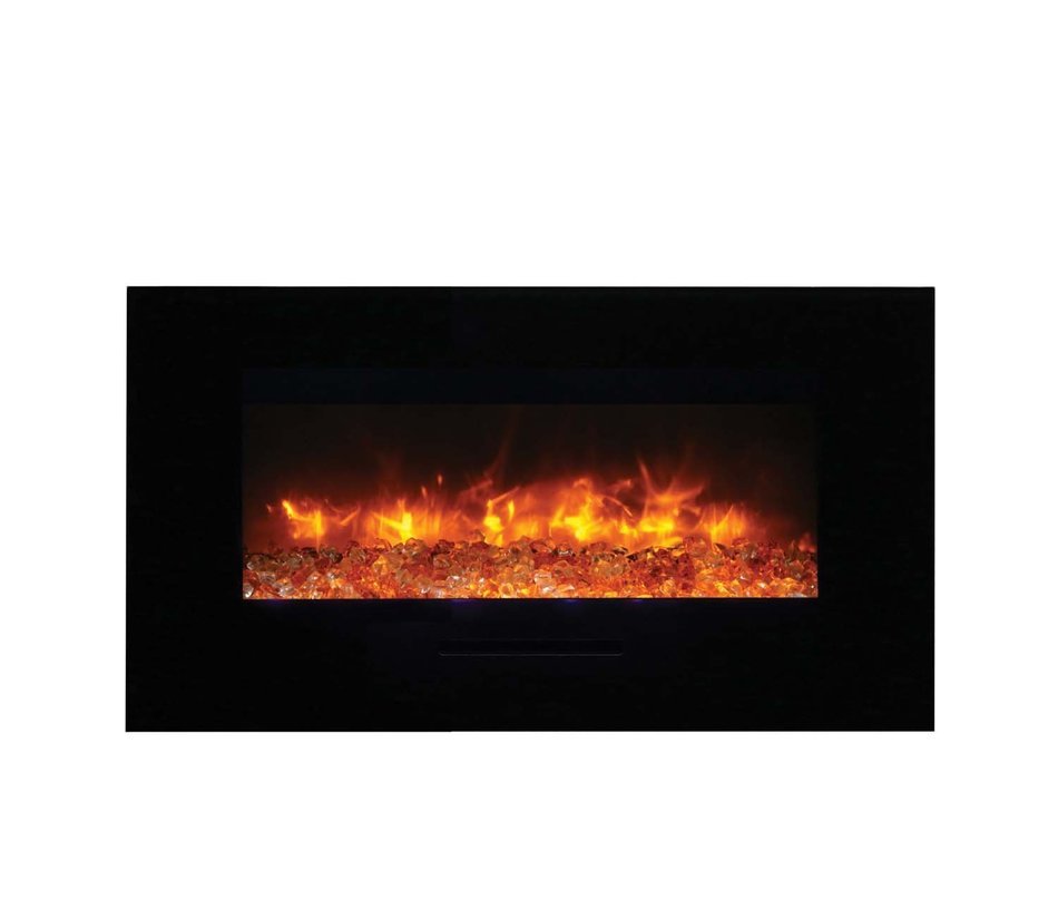 Amantii Wall Mount / Flush Mount Series Electric Fireplace with Ember Media Kit, 72 Inch N3