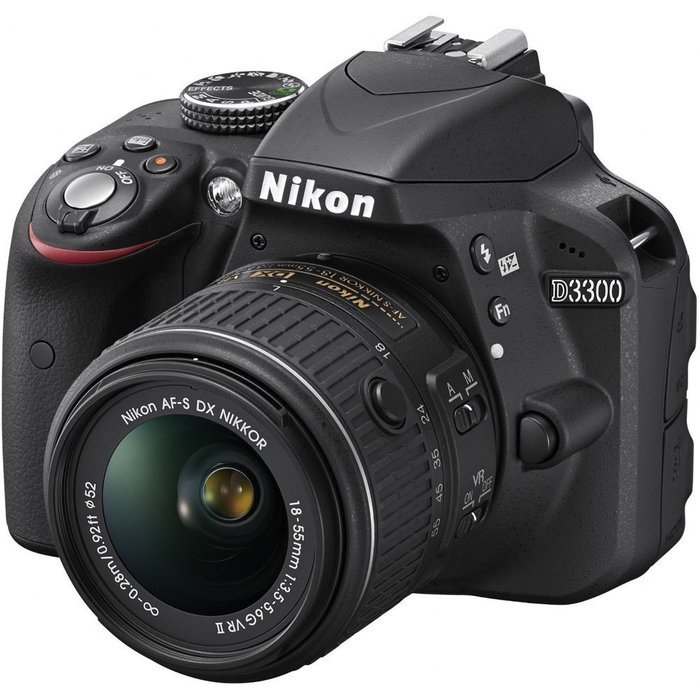 Nikon D3300 24.2 MP CMOS Digital SLR with AF-S DX NIKKOR 18-55mm f/3.5-5.6G VR II Zoom Lens (Black) (Certified...