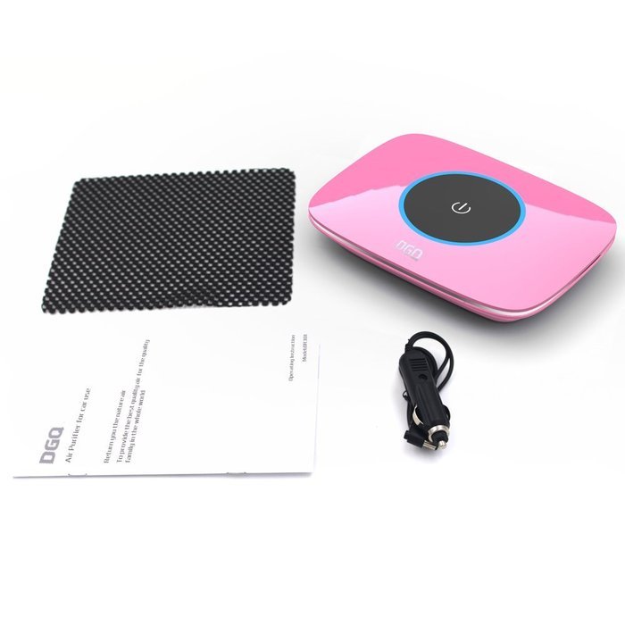 DGQ DR302 12v Car Power 3 Speed Ajustment Car Air Purifier with HEPA Filter,(Black, Pack of 1) (black(2 speeds)) N2