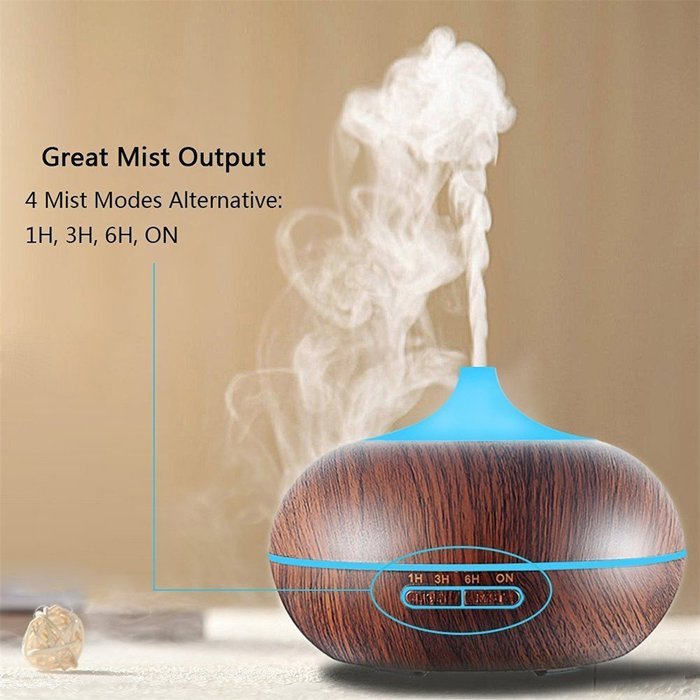 ATD 4 Timer Settings Spa Bedroom Baby Room Anion Air Purify Humidifier(Deep Wood Grain) N2