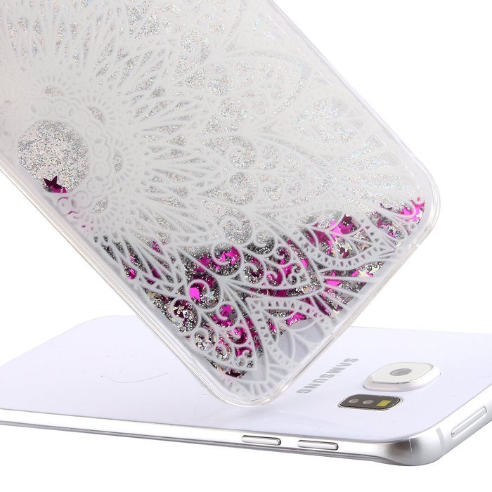 S6 Case,Galaxy S6 Case,PHEZEN Galaxy S6 Bling Case,[Crystal Clear] Creative Design 3D Funny Flowing Bling Glitter... N5