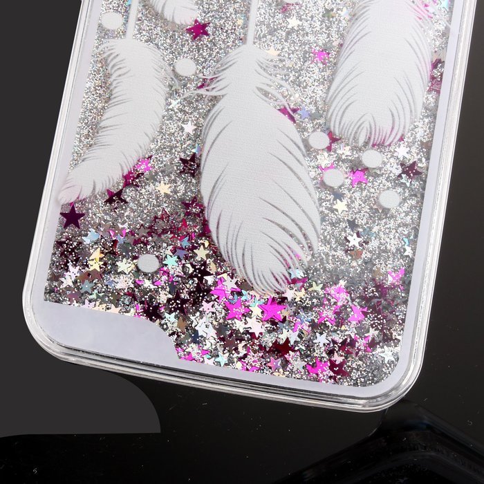 S6 Case,Galaxy S6 Case,PHEZEN Galaxy S6 Bling Case,[Crystal Clear] Creative Design 3D Funny Flowing Bling Glitter... N6