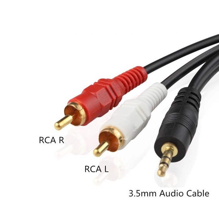 Spritech(TM) 3.5mm Gold Plated Male to 2 RCA Male Stereo Audio Cable