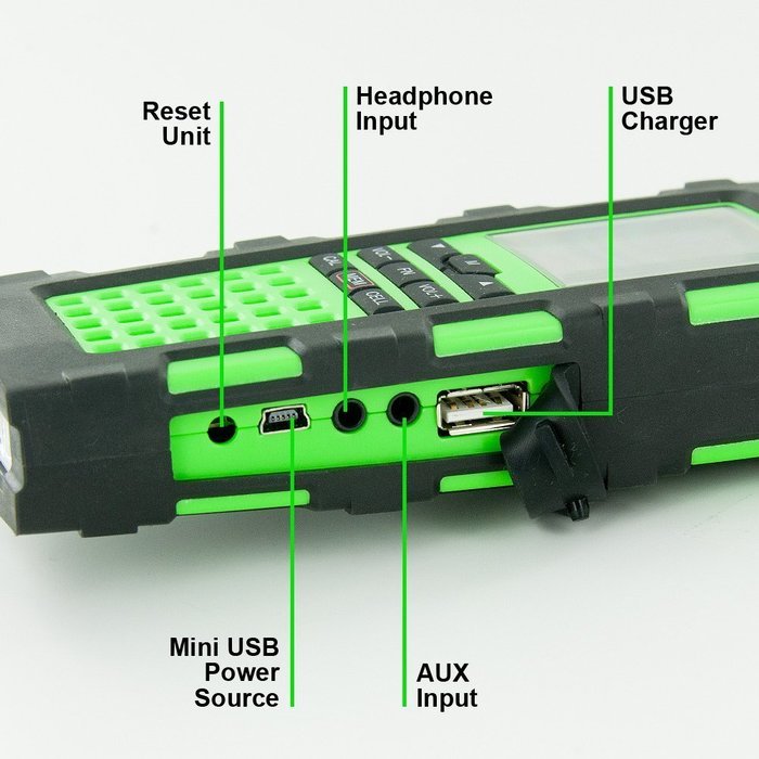 New Eton Raptor Solar Charge Emergency & Weather Band Radio (Green) N3