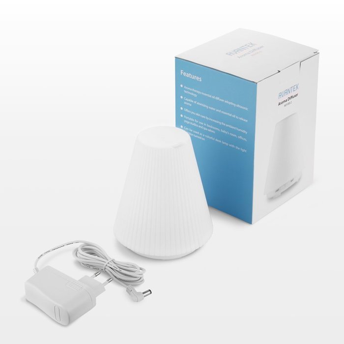 AVANTEK Essential Oil Diffuser, Ultrasonic Aromatherapy Humidifier with 7-Color Lights, 100ml N2