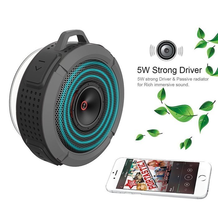 5 Watt Driver Portable Waterproof Bluetooth 3.0 Speaker Rugged Wireless For Outdoor/Shower with Built-in Microphone... N2