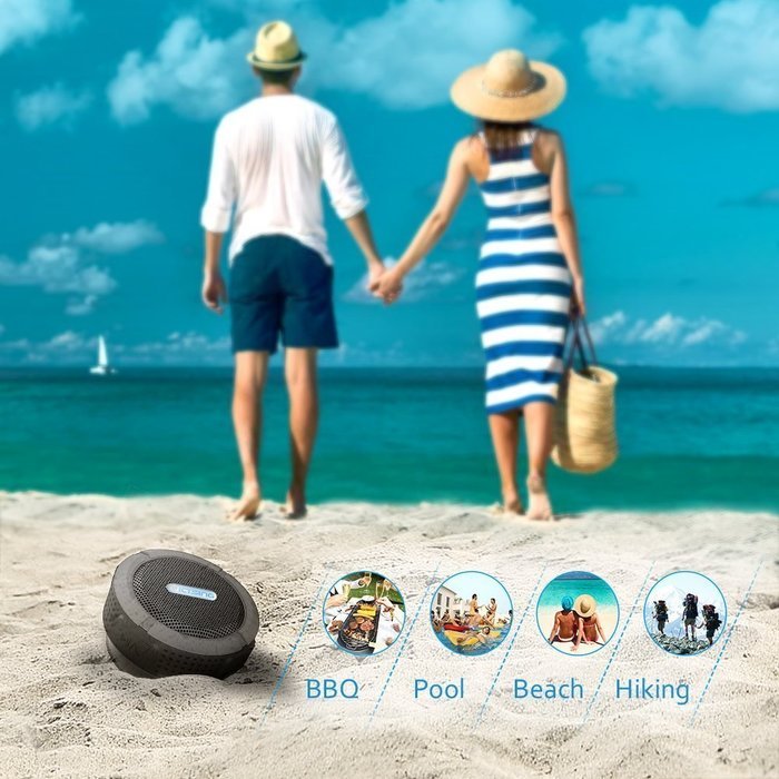 5 Watt Driver Portable Waterproof Bluetooth 3.0 Speaker Rugged Wireless For Outdoor/Shower with Built-in Microphone... N3