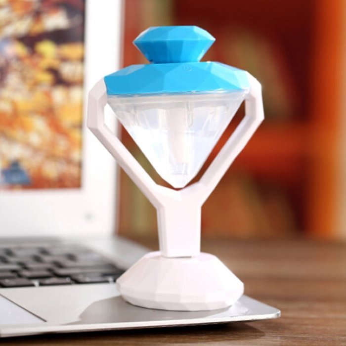 IPUIS Car Humidifier Portable USB 180 Degree Rotation Aroma Mini Diffuser Diamond-shaped Air Humidifier Mist Maker... N2