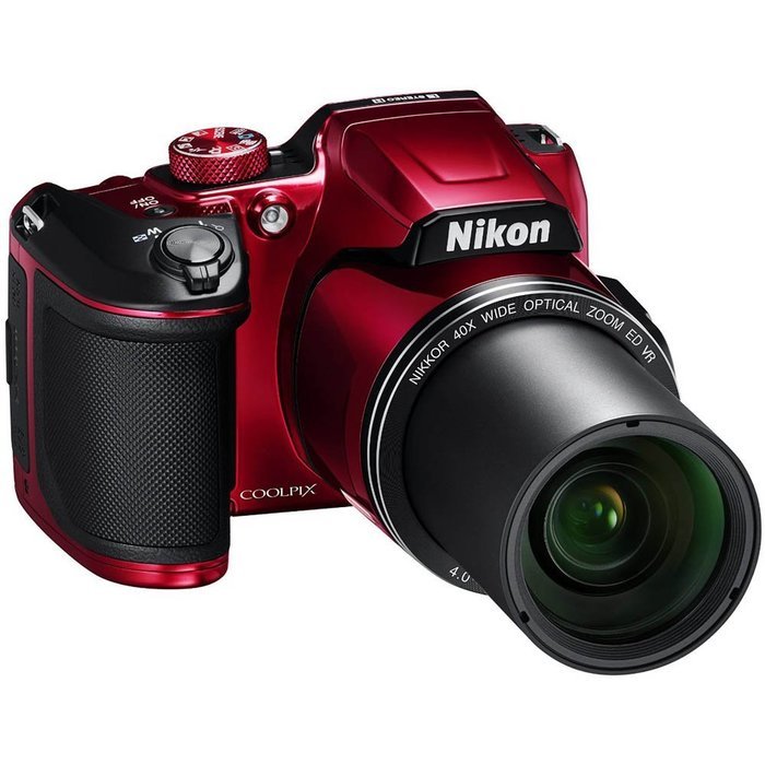 Nikon COOLPIX B500 16MP 40x Optical Zoom Digital Camera with wifi - Red (Certified Refurbished) N16