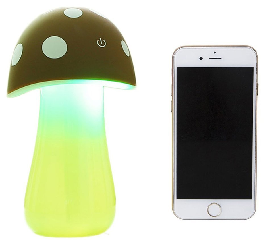 Yquelle Mini USB Ultrasonic Humidifier Mushrooms Humidifier with LED Lighting Creative Gifts Ideal (Red) N8