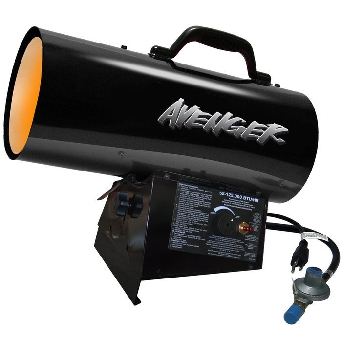 Avenger Portable Forced Air Propane Heater - 125,000 BTU, Model# FBDFA125V