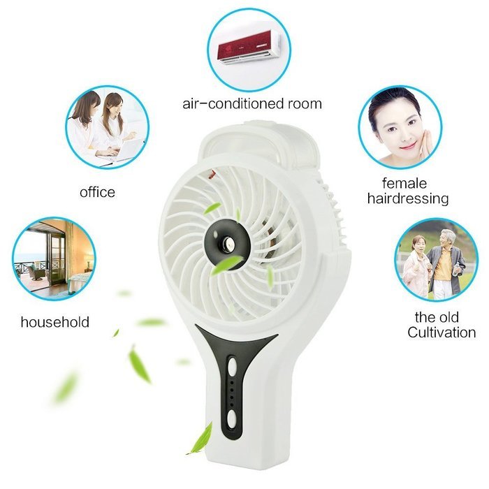 Welltop Mini Handheld USB Misting Fan with Personal Cooling Mist Humidifier Rechargeable Portable Mini Misting... N5
