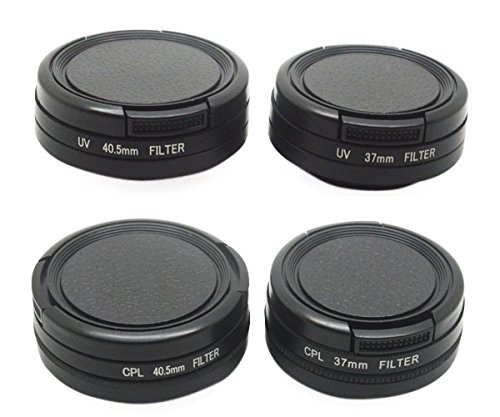 ProGear UV And CPL Filters And Lens Cover Set For GoPro Hero 3+ or 3 (4 Pack of Lens) N2
