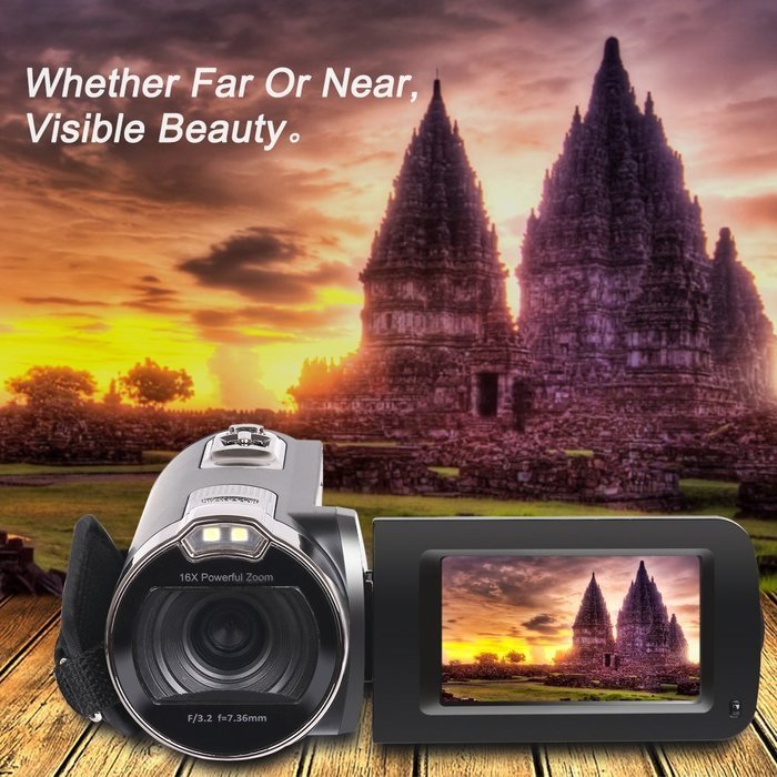 Camera Camcorders, Besteker Portable 1080P 24MP 16X Digital Zoom Video Camcorder with 2.7" LCD and 270 Degree... N16