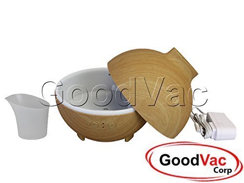 Fresh Air Sphero Essential Oil Diffuser, 600ml, Wood Grain Design, Whisper-Quiet, Mist Mode with Timer, Waterless... N2